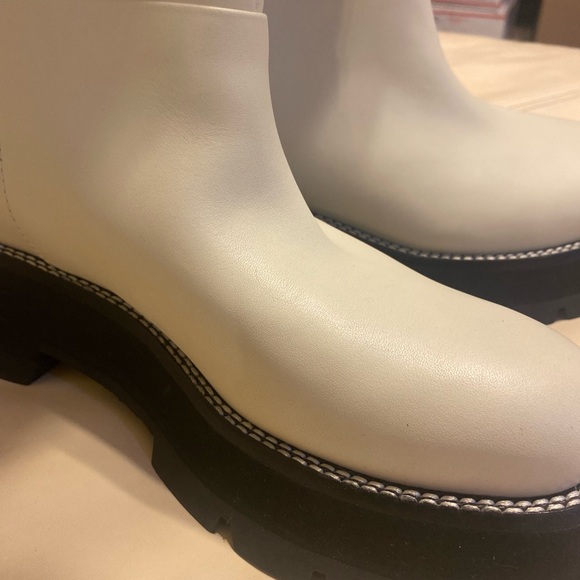 NEW $700 PHILLIP LIM 3x1 KATE  WHITE BLACK Lug Sole Tube Boot 10 41 LEATHER HOT - Picture 12 of 17